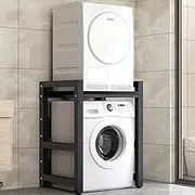 Laundry Room Shelf with 300kg Capacity Stackable Cabinet Unit for Washing Machine Dryer Bathroom Kitchen and Balcony Storage.