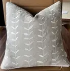 Embroidered Lollipop Pillow Cover - 18x18 Inches Square - 100% Linen Natural ...