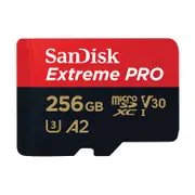 SanDisk Extreme Pro 256GB UHS-I V30 U3 A2 MicroSDXC Card (SDSQXCD-256G-GN6MA)