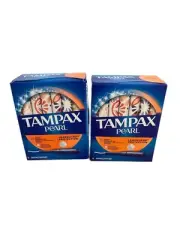 Tampax Pearl Tampons Leakguard Protection Super Plus Absorbency, 18-ct (2 Boxes)