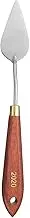 uxcell Palette Knife Painting Tool 2.36" x 1.18" Stainless Steel Teardrop Blade 8.27" Length Spatula Painting Pallet Knives with Hole Beech Wood Handle for Oil Acrylic Canvas, Red/Silver
