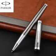 Excellent Parker IM Rollerball Pen Metal Grey Grid Color 0.5mm Black Ink Refill
