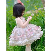 在飛比找ETMall東森購物網優惠-童裝繁星洛麗塔女童蓬蓬吊帶公主裙周歲禮服女寶夏季西班牙連衣裙