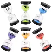 Sand Timer, Hourglass Sand Timers Colorful 1/3/5/10/15/30 Minutes Sandglass T...