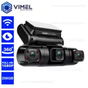 WIFI Car Triple Channel Dash Camera 256GB 360 Wide View Evidence