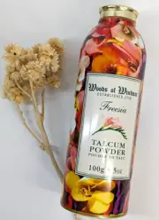 NEW SEALEDVtg Woods of Windsor England Freesia Talcum Powder 3.5 Dusting Talc
