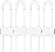 4 Pcs Baby Proofing Cabinet Locks Child Locks for Cabinets Adjustable U Shaped Baby Safety First Cabinet Lock Latches for Drawers Closet Modern Proof Drawers Cabinet Lock with Extra Secure Lock Buttons