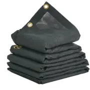 PVC Dump Truck Tarp - Folding Mesh Awning, Rainproof Tarpaulin with Double Pockets for Outdoor Garden & Trailer Shade