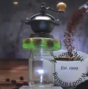 Handmade Crank Pine Cones & Resin Manual Coffee Bean Grinder Grinding Mill 348