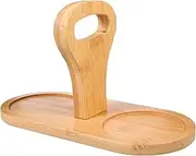 GREENADSCAPE Stylish Condiment Dispenser Stand Wooden Tray for Salt Pepper Versatile Counter Accessory Enhance Your Kitchen