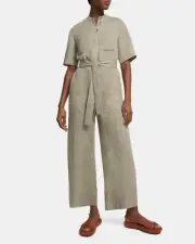 NWT Theory Patch-Pocket Jumpsuit in Hemp Size 0 $395