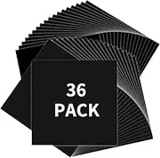 IModeur Matte Black Permanent Vinyl for Cricut, Adhesive Vinyl Sheets (12 x 12) 36 Pack Permanent Vinyl Bundle for Silhouette, Cameo Cutters, Signs, Scrapbooking, Craft Die Cutters,Cups