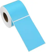 [uxcell] Colored Thermal Labels 5x3 Inch, 300 Pcs Color Direct Thermal Printer Sticker Label Rectangle Adhesive Paper Sticker Roll for Shipping Address Mailing Name, Fluorescent Blue