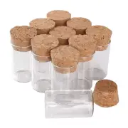96pcs 10ml Glass Test Tube with Cork Stopper Glass Jars Size: 24*40mm