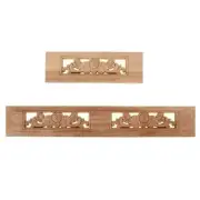 Wood Applique Rose Floral Carved Decal Corner Frame Wall Furniture Figurines Kit