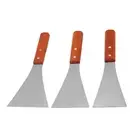 AU Spatula Turner Grill Flat Spatula Stainless Steel Comfortable Grip Wood Handl