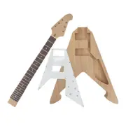 DIY Electric Guitar Kit Mahogany Guitar Body Rosewood Fretboard Set in Heel DIY