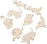 Tofficu Boys and Girls DIY Accessory 8pcs Dinosaur Wood Slices Unique Design Toys Improve Creativity Discrimination Skills