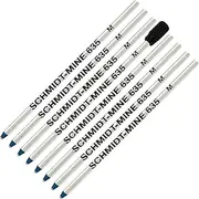 8 X Schmidt 635M Mini Ball Pen D1 Size Refills – Blue Ink and one Removable Black end Cap.