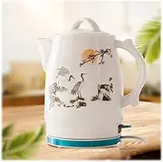 Ceramic Electric Kettle 2l 360o Base Hot Water Dispensers for Kitchen Teapot Coffee Milk Tea Oatmeal Macaroni One Key Operation (C) lofty ambition KeYJ