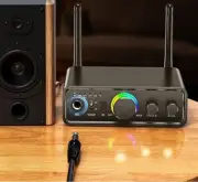 Hi-Fi Bluetooth Receiver Amplifier BT 5.3 In Out All-In-One Portable 1200mAh