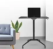 Lectern Podium Stand, Lectern Podium Stand,Podium Stand Lectern Podium Mobile Laptop Cart Standing Office Bedside Sofa Couch Recliner Tray with Wheels for Office Displays P,Black