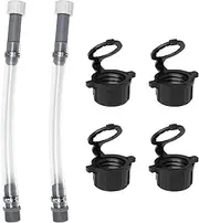 mapleza 2 PCS High - Performance Racing & Household Gas Can Hoses with 4 PCS Fuel Jug Vent Caps Fuel Can Hose Suitable for 3/5/5.5 Gallon VP Fuel Jugs