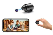 Camera Hidden Home Spy Camera WiFi Mini Secret Camera Remote Monitor Room Nanny Cam Video Recorder Motion Detection Night Vision(Black)