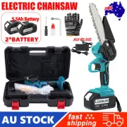 6'' Mini Chainsaw Cordless Electric 2x Battery-Powered Wood Cutter Rechargeable