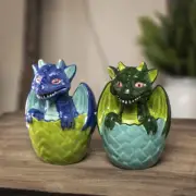 Magnetic Dragon Hatchling Salt and Pepper Shaker Set. FREE SHIPPING!