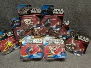 (9) 2014 STAR WARS HOT WHEELS Die Cast space ships 3, 4, 5, 6, 9, 12, 13,16,21