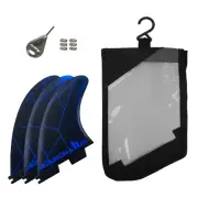 Surfboard Thruster Fins Set 3 Fins for FC2 Style Fin Box Fiberglass Reinforced H