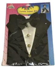 Adult Tuxedo Dinner Bib - Party Dress Up - Gag / Joke - Brand New! Costume
