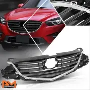 For 2016 Mazda Cx-5 Horizontal Slats Upper Grille w/Badge Slot+Chrome Moulding (for: Mazda)