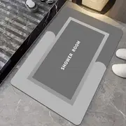 Super Absorbent Bath Mat Quick-Drying Non-Slip Diatom Mud Soft Bathroom Kitchen Floor Mat