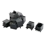 RJ12 6P6C Female PCB Mounting Modular Jack Telephone Connector 10pcs