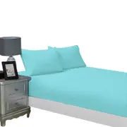 Fabric Fantastic 1000Tc Ultra Soft Fitted Sheet & 2 Pillowcases Set Queen Size Bed Sheets