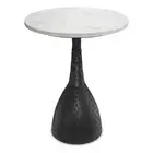 Myles Modern 16 inch Wide Metal Side Table in Black & Fully Assembled