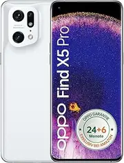 [OPPO] Find X5 Pro Smartphone, 50 MP Triple Camera, 5000 mAh Battery, 80 W Fast Charging, 6.7 Inch 120 Hz AMOLED Display, Snapdragon 8 Gen 1, 12 GB RAM, 256 GB. Exclusive to Amazon on, White