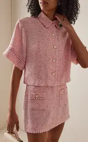 [SIMKHAI] Khloe Tweed Cover-Up Shirt