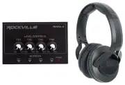 KRK KNS-8402 Studio Recording Monitor Headphones+4-Channel Headphone Amplifier