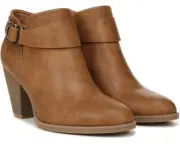Dr. Scholl's Kickstart Western Booties Women's 8 Brown Stacked Block Heel ZPO810