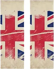 Hand Towels for Bathroom,Gym Towels for Working Out,Sports Towel,Birtish and Slovenia Retro Flag,2-Pc