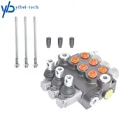 Hydraulic Directional Control Valve Double 11GPM 3 Spool +Conversion Plug