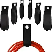 6PCS Extension Cord Holder, Heavy Duty and Adjustable Organizer Accessories, Self-Adhesive Loop Hanger Wrap Strap for Home Garage Basement RV for Hanging Cables Ropes Tools (S,M,L)