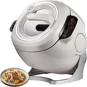 Commercial Food Processor, Lazy Stir Fry Pan Cooking Machine with 3 Gears Speed & 6L Capacity, 360° Rotatable Drum Type Fried Rice Machine for Stir Frying Stewing Cooking