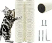 Cat Scratching Post Replacement Pole，2 PCS 11.81In Cat Tree Replacement Post，Nat