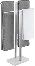 KES Standing Towel Rack 2-Tier Towel Rack Stand with Marble Base for Bathroom Floor SUS 304 Stainless Steel Brushed Finish, BTH217-2