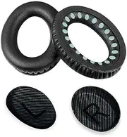 QC35 Earpads Replacement Ear Pads Ear Cushion Compatible with Bose Quiet Comfort 35 (QC35) and QuietComfort 35 II (QC35 II) Headphones (Black)