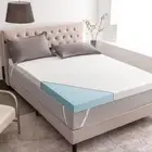 Gel Memory Foam Mattress Topper 3 Inch Queen Size, Breathable Bed Topper with...